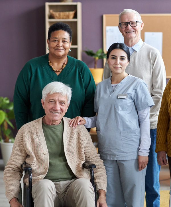 Woman Smiling sitting in a Wheelchair
