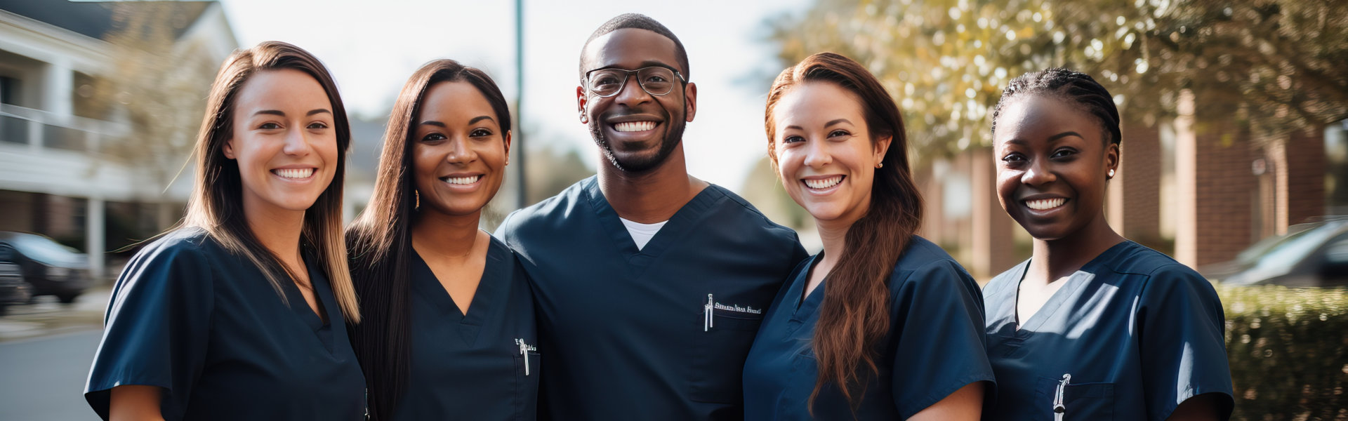 Group of people smiling