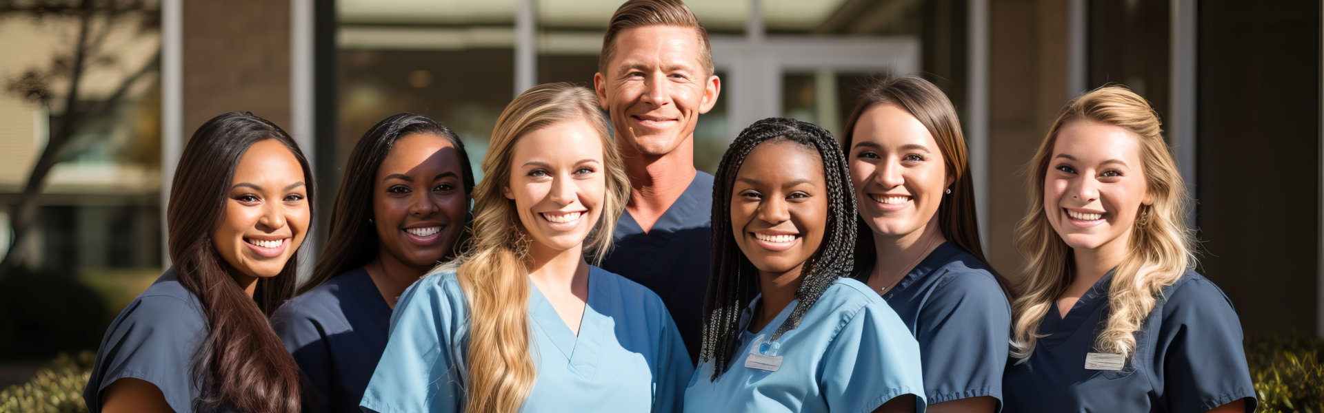 Group of people smiling